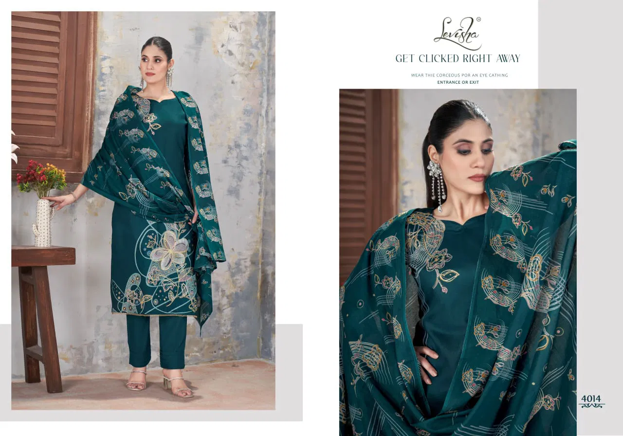 Gulshan By Levisha Jam Cotton Silk Digital Dress Material Orders In India